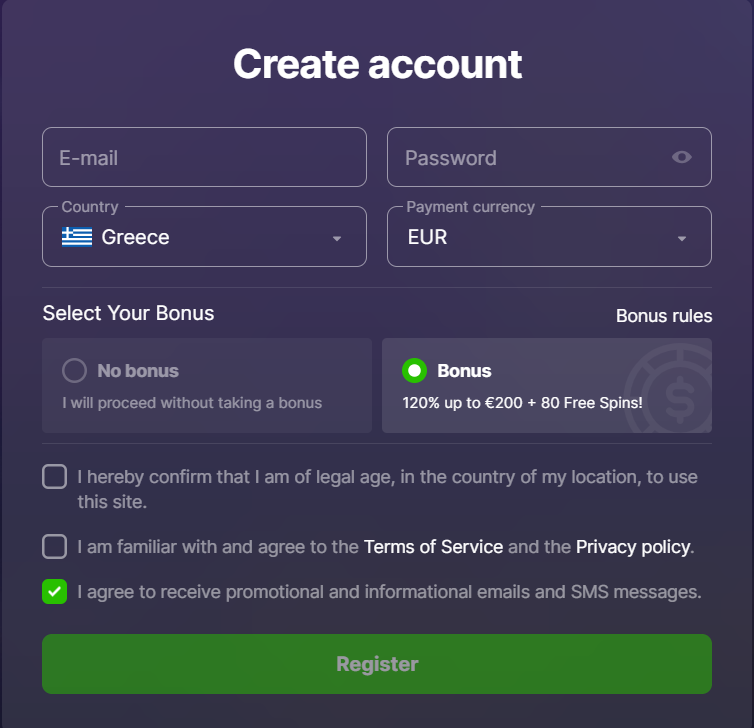 create account gr